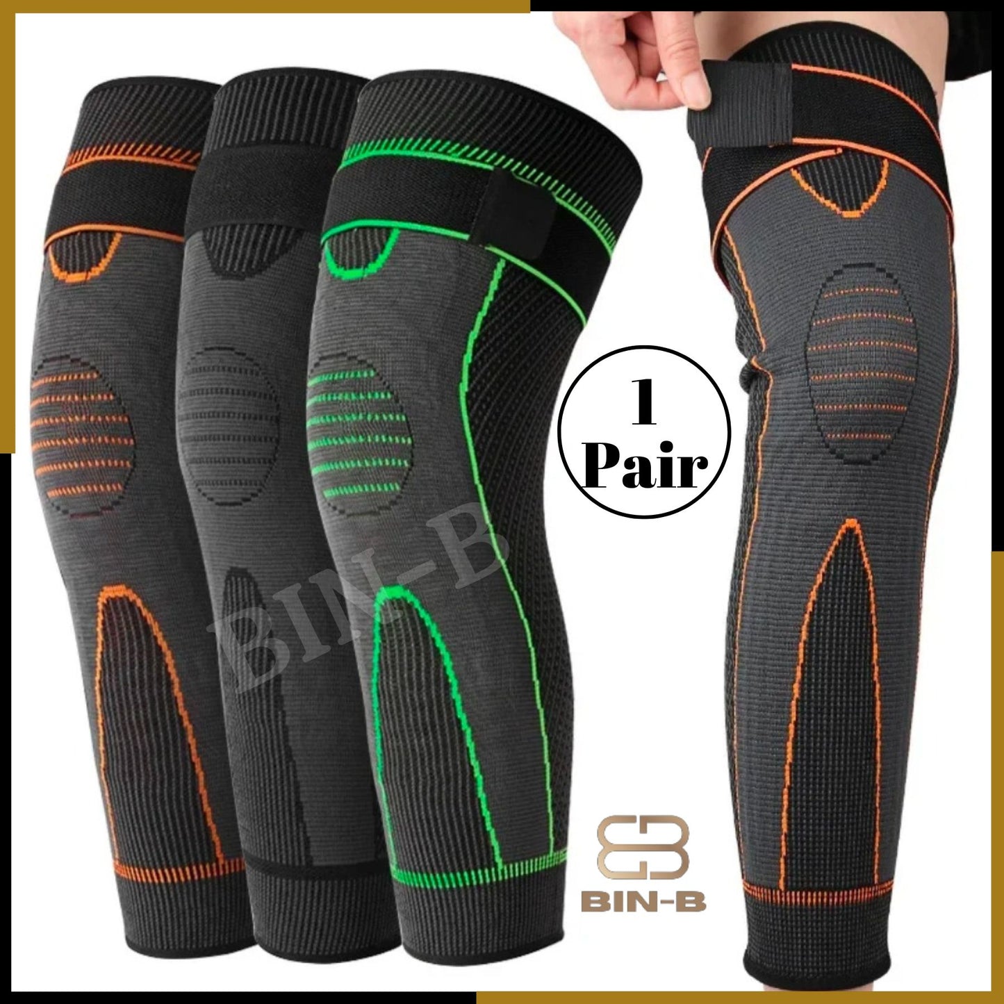 BIN-B 1 Pair Premium Quality Leg Warmer With Belt